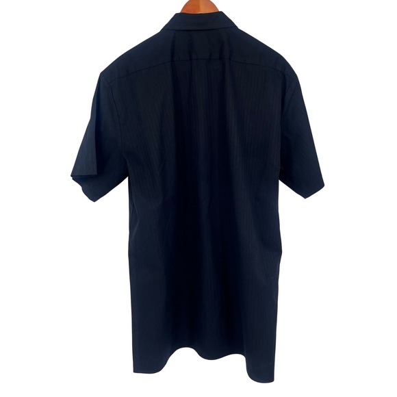 Vintage Dickies Men's XL TALL Button Up Work Shirt Black Short Sleeve Workwear - Picture 3 of 11